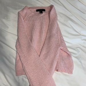 pink knit sweater